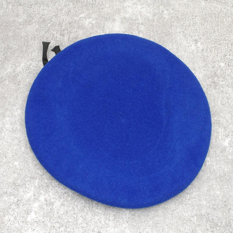 メール便可 ベルギー軍 ウール ベレー帽 ブルー デッドストック