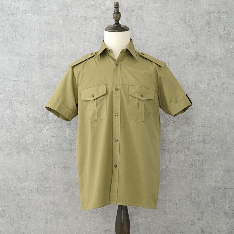 チェコ軍 ミリタリースクール カッターシャツ 半袖 オリーブ デッド 