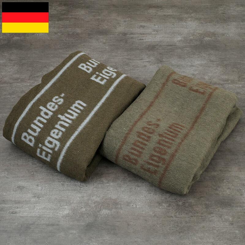 デッドストック ドイツ軍 ウール ブランケット 毛布 210 X 200cm ドイツ軍 60s ウールブランケット 200×210cm デッドストック