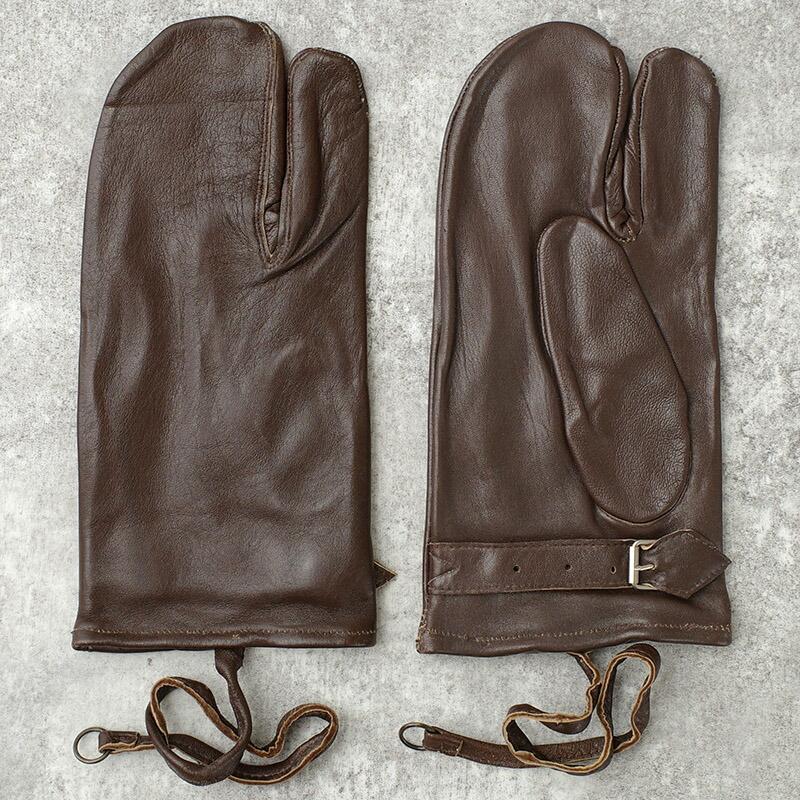 1点ならメール便可 スウェーデン軍 レザー シューティング ミトン