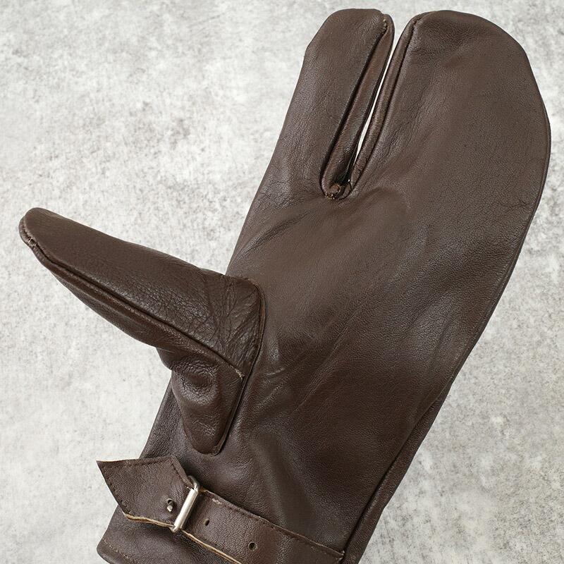 1点ならメール便可 スウェーデン軍 レザー シューティング ミトン