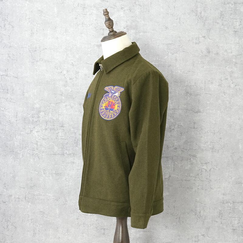 50%OFF！■HOUSTON ヒューストン #51519 メルトン FFA ジャケットメンズ 男性 アウター ブルゾン ジャンパー ミリタリー 作業服 ユニフォーム Future Farmers | HOUSTON | 02