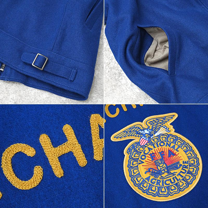 50%OFF！■HOUSTON ヒューストン #51519 メルトン FFA ジャケットメンズ 男性 アウター ブルゾン ジャンパー ミリタリー 作業服 ユニフォーム Future Farmers | HOUSTON | 08