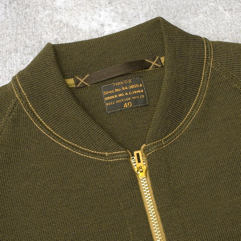 バズリクソンズ　セーターType C-2 BR90259 新品未使用 楽天市場】バズリクソンズ Buzz Rickson's C-2 ウールジップセーター
