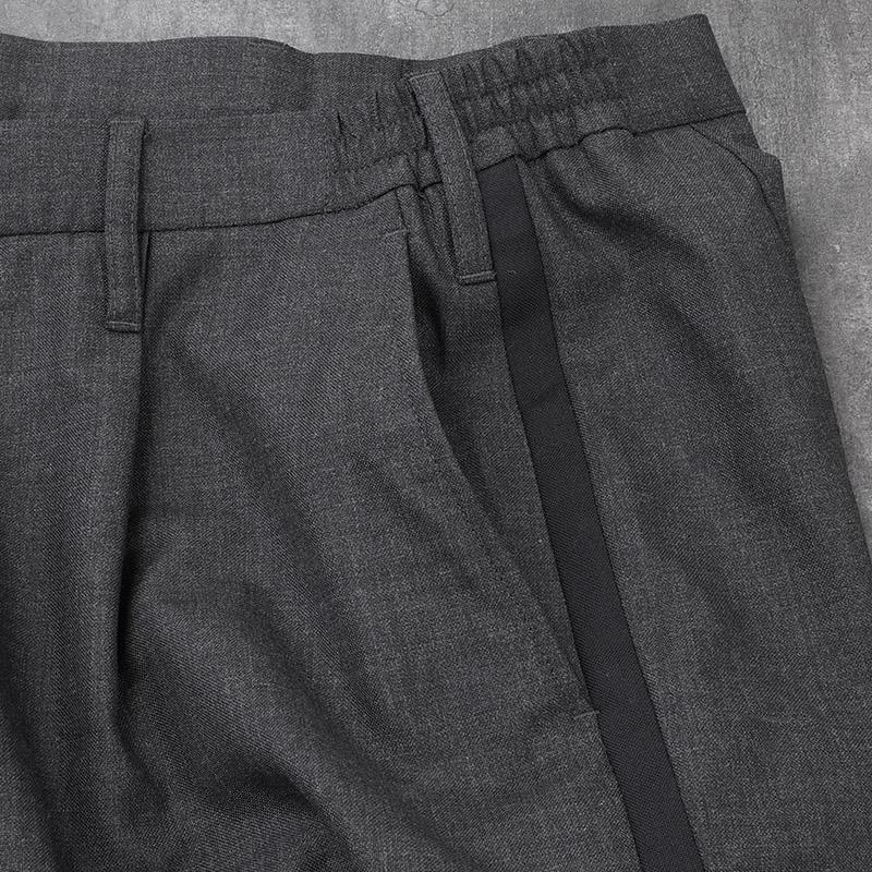 オランダ軍 サイドライン ドレスパンツ チャコール 薄手 レディース