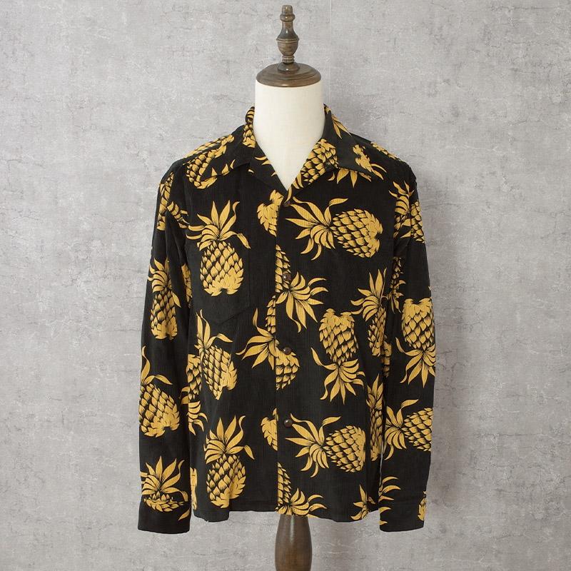「DUKE'S PINEAPPLE」コーデュロイ長袖オープンシャツ SUN SURF SS29580 サンサーフ ハワイアン アロハ 日本製 国産 SUNSURF サンサーフ #SS29580 長袖 コーデュロイ オープンシャツ