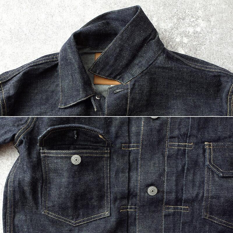 13.5oz デニムジャケット 2ndモデル #JJ390YNブルー ブラック 13.5