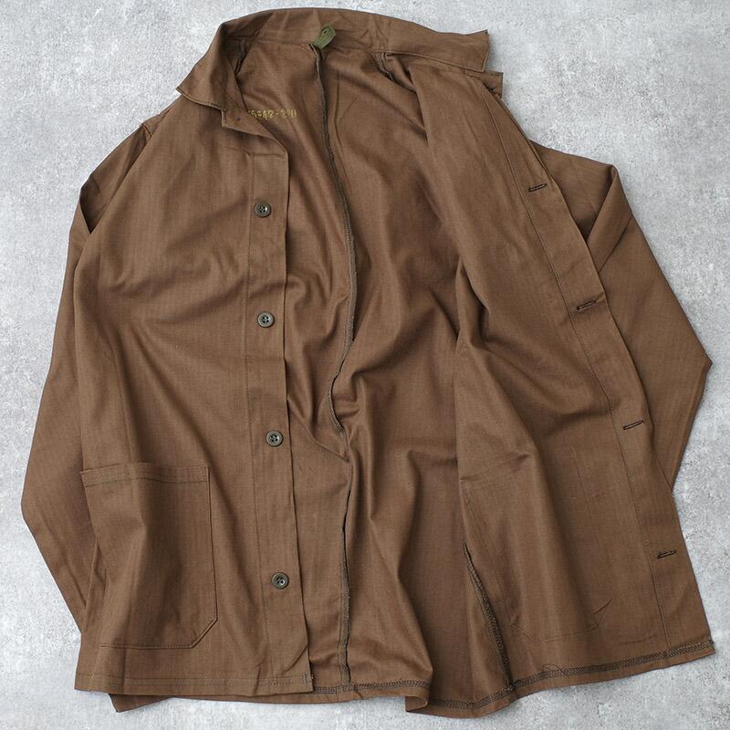 チェコ軍 メカニック ワークジャケット 腰2ポケット HBT ブラウン