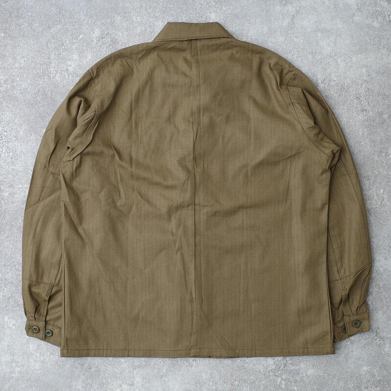 チェコ軍 メカニック ワークジャケット 胸2ポケット HBT ブラウン