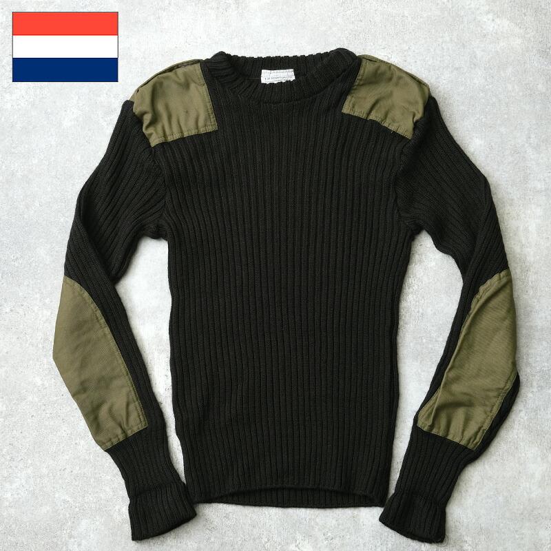 オランダ軍 コマンドセーター 黒染め デッドストックJW031NDKempton社