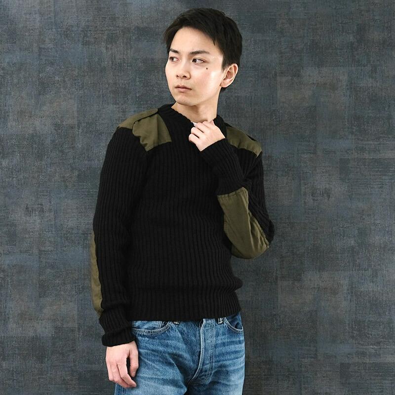 オランダ軍 コマンドセーター 黒染め デッドストックJW031NDKempton社