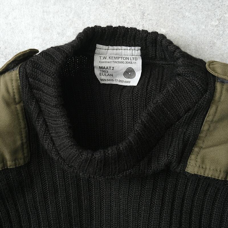 オランダ軍 コマンドセーター 黒染め デッドストックJW031NDKempton社