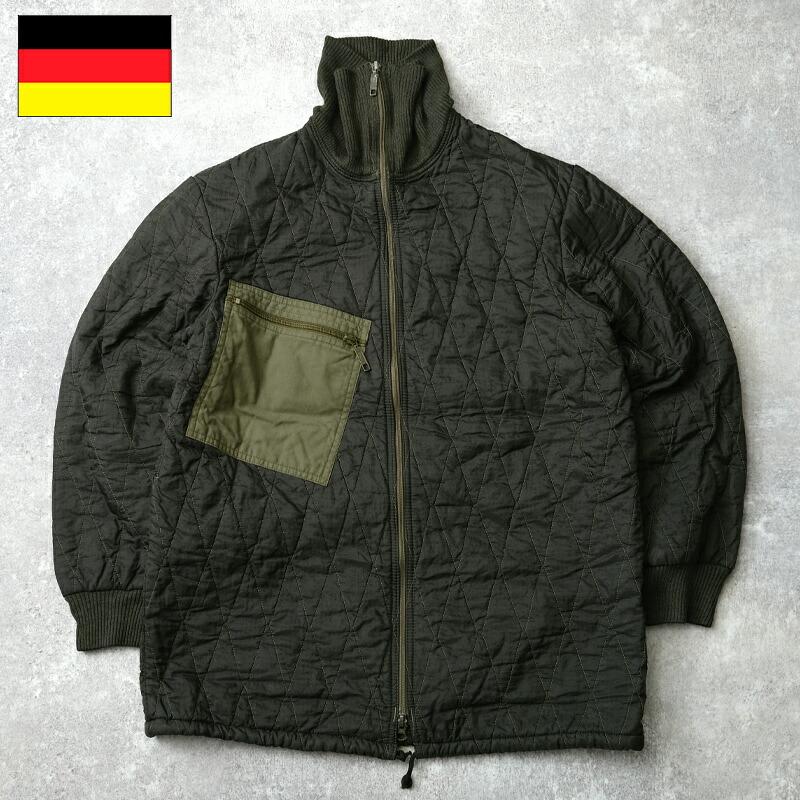 ドイツ軍 キルティングライナージャケット 黒染め USED JJ205UD メンズ