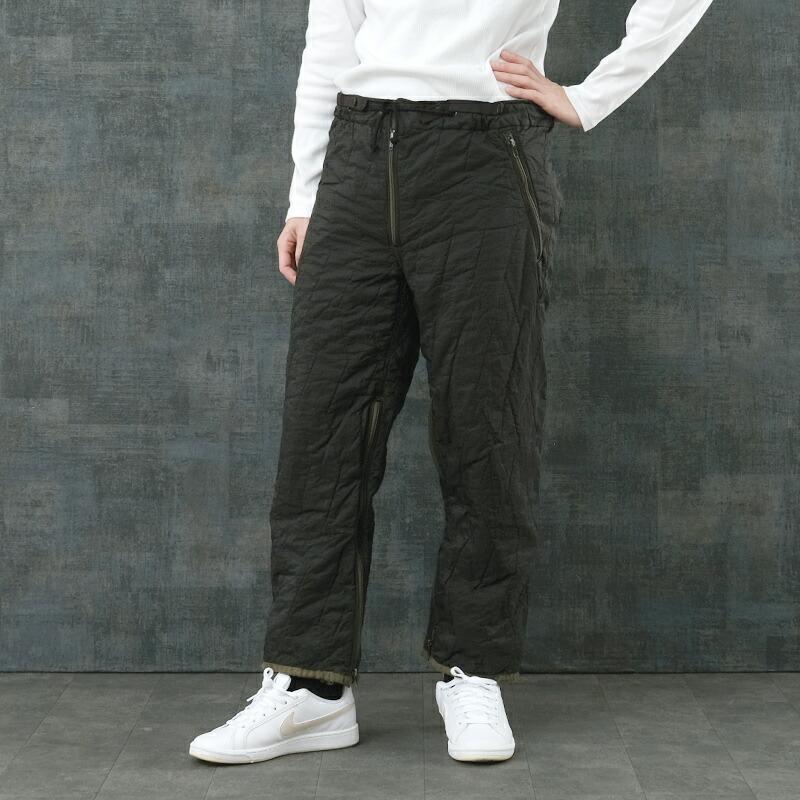 ドイツ軍 キルティングライナーパンツ 黒染め USED PP183UD BW メンズ