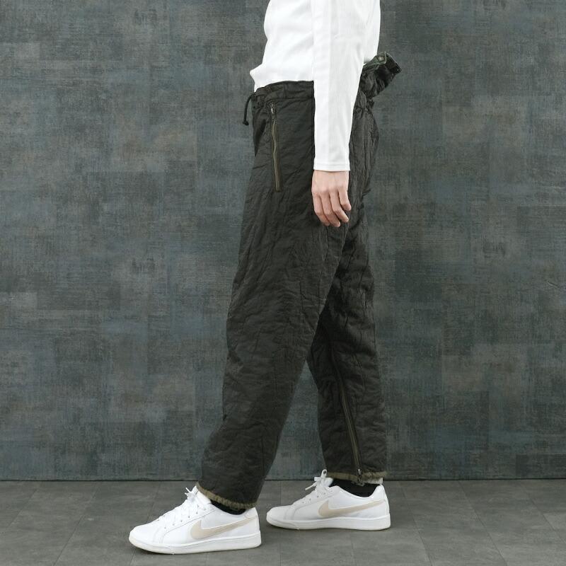 ドイツ軍 キルティングライナーパンツ 黒染め USED PP183UD BW メンズ