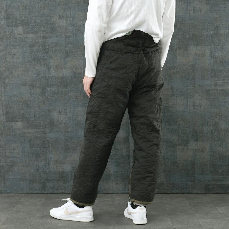 ドイツ軍 キルティングライナーパンツ 黒染め USED PP183UD BW メンズ