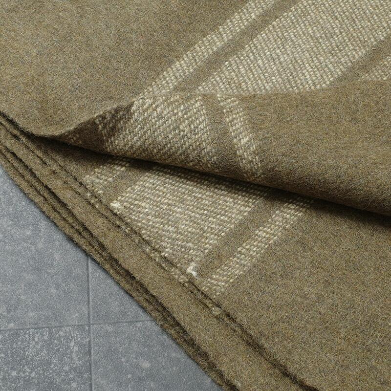 イタリア軍 ウールブランケット ブラウン 160×210cm デッドストック