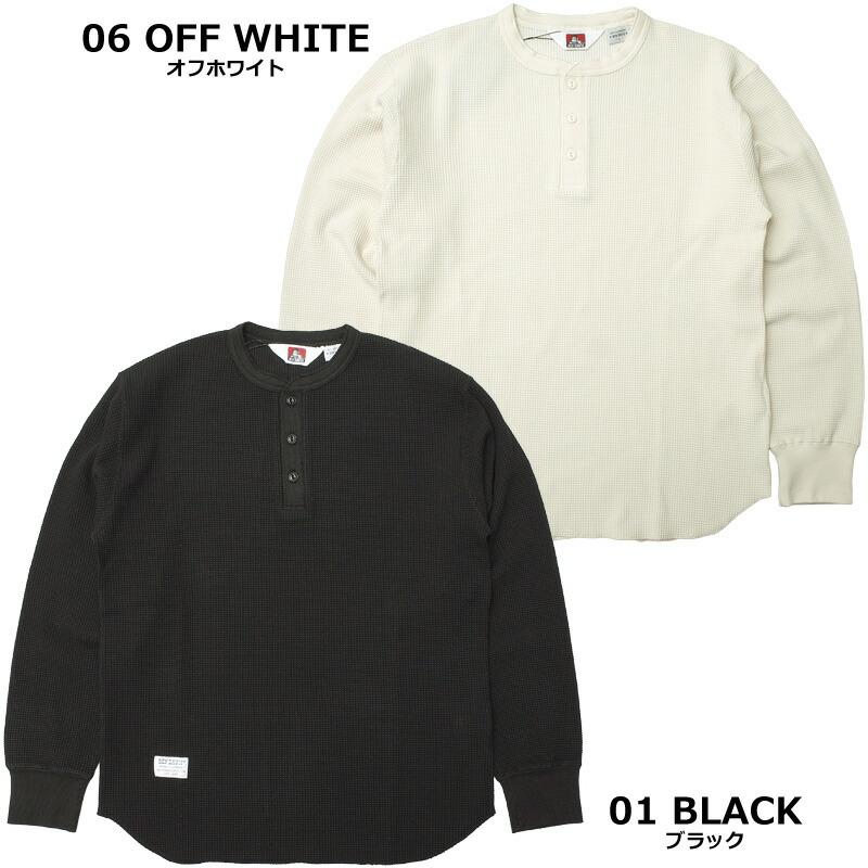 BEN DAVIS ベンデイビス #C-26380025 長袖 ヘンリーネック ワッフルT