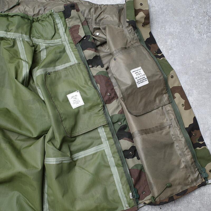 フランス軍 3レイヤー 防水 マイクロファイバーパーカー CCEカモ 前期