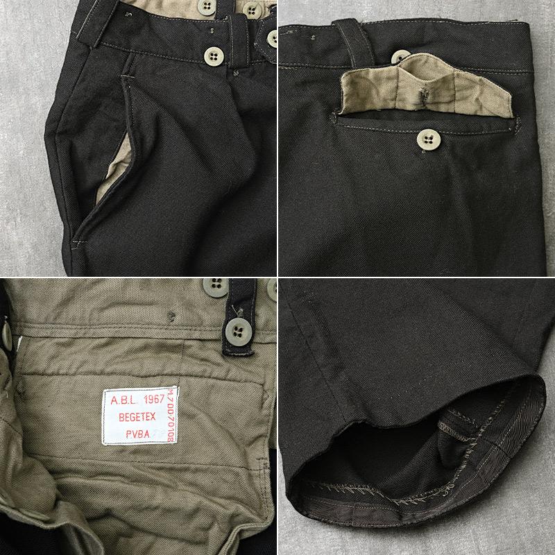 ベルギー軍 ウール ドレスパンツ 黒染め デッドストック PP318ND 実物