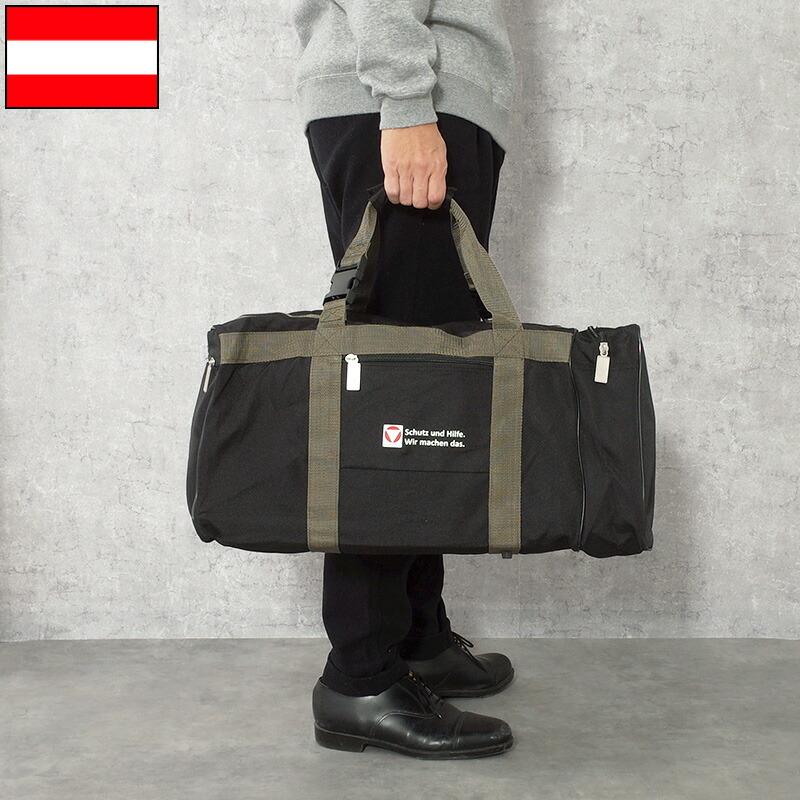 オーストリア軍 ⑤ 2個 セット ミリタリー バッグ ヨーロッパ軍装品 オーストリア軍 スポーツバッグ ブラック USED BH096UN ミニボストン