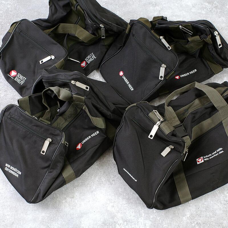 オーストリア軍 ⑤ 2個 セット ミリタリー バッグ ヨーロッパ軍装品 オーストリア軍 スポーツバッグ ブラック USED BH096UN ミニボストン
