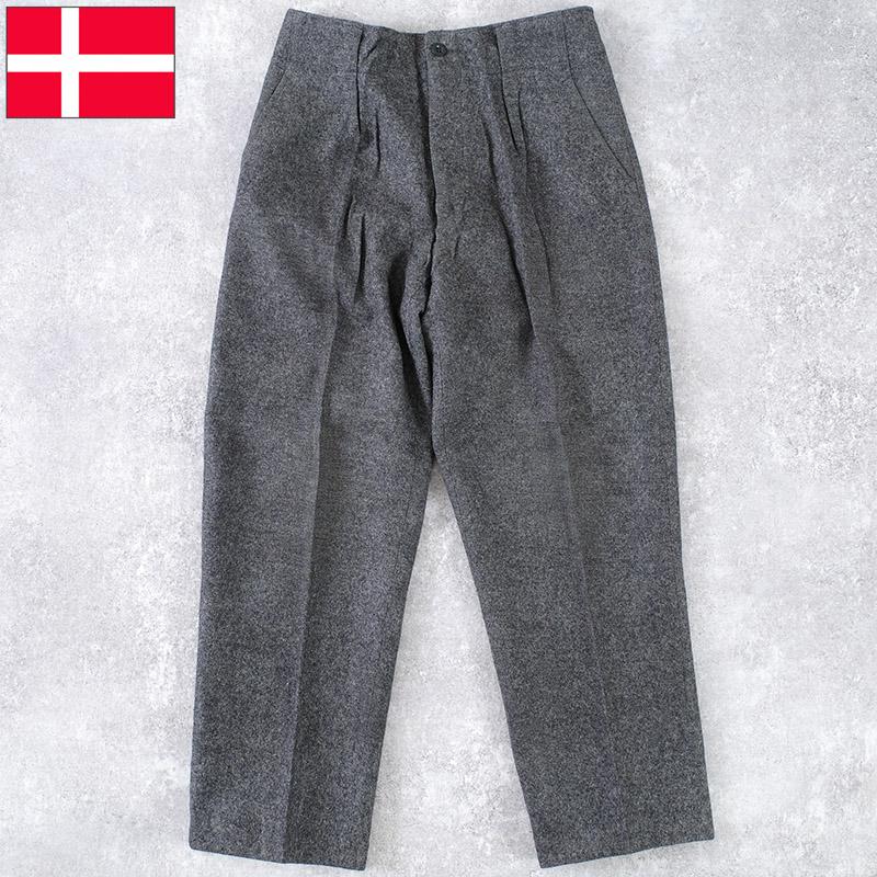デンマーク軍 ウール ドレスパンツ チャコールグレー ボタンフライ
