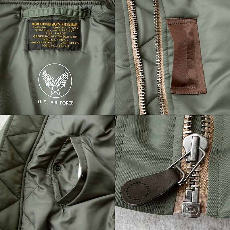 YMCLKY 米軍タイプ MA-1 MIL-J-8279 フライトジャケット JJ403YN