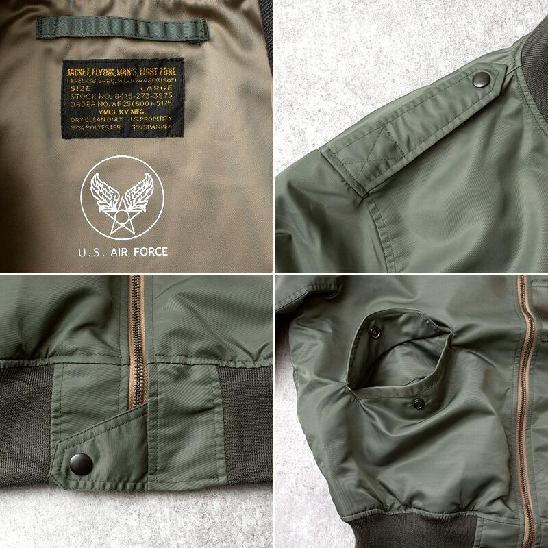 YMCLKY 米軍タイプ L-2B MIL-J-7448C フライトジャケット JJ404YN