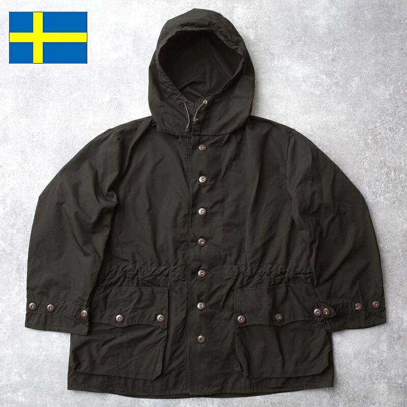 スウェーデン軍 M-62 スノーカモパーカー 黒染め USED JP070UDM62