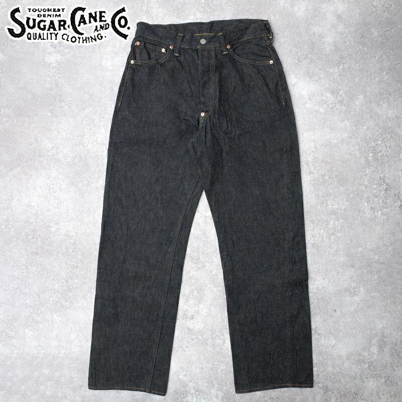SUGAR CANE ダメージ加工 ワイドレッグパンツ SUGAR CANE SUGARCANE シュガーケーン #SC42025 13oz.デニム ウエスト