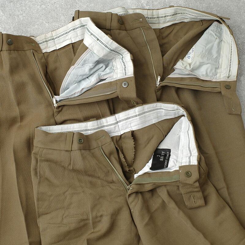 ベルギー軍 70s ユニフォーム ドレスパンツ ブラウン USED PP495NN