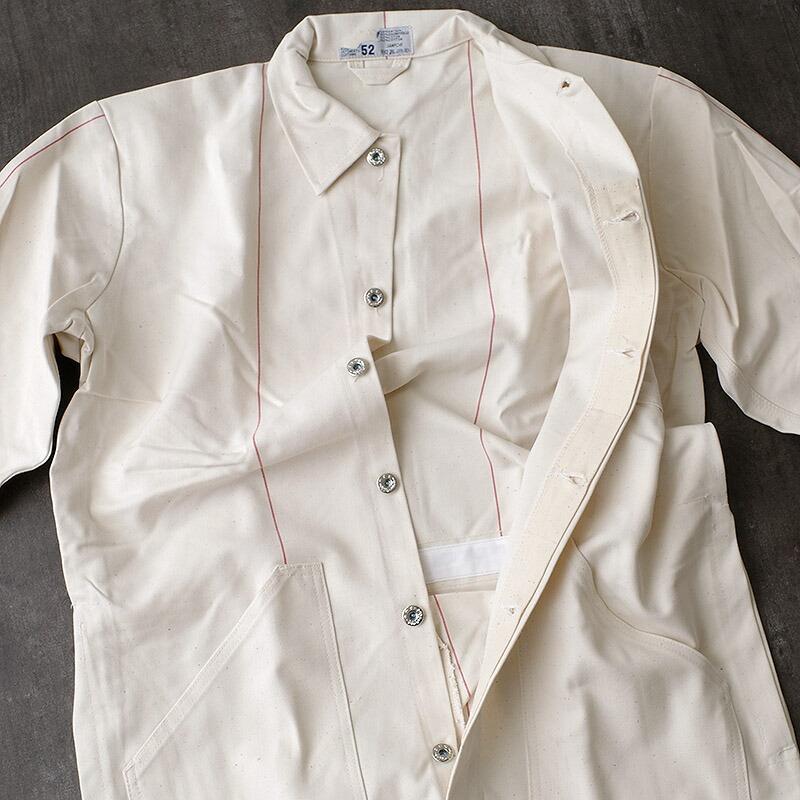 オランダ KLM ワークカバーオール オフホワイト レッドライン デッド