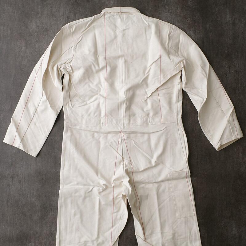 オランダ KLM ワークカバーオール オフホワイト レッドライン デッド