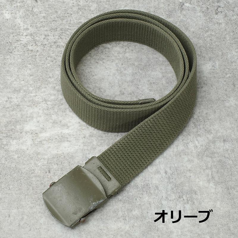 メール便可 フランス軍 コットン キャンバスベルト オリーブ USED
