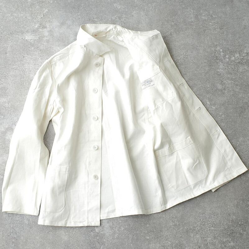 ドイツ軍 60s ワークジャケット ホワイト デッドストック BW コットン