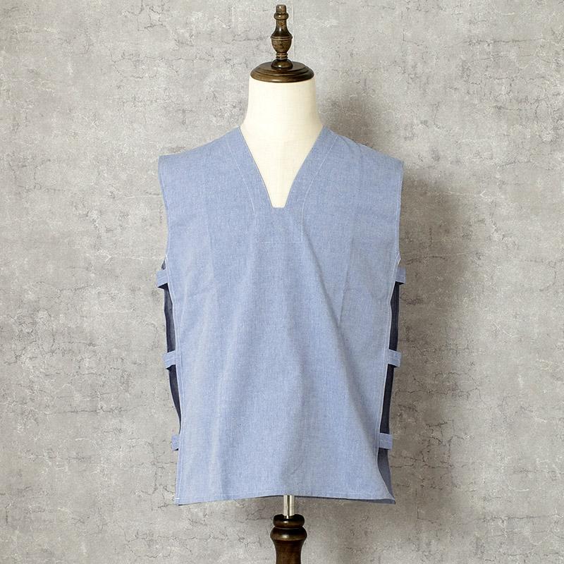 メール便可 フランス軍 GAOベスト シャンブレー サックスブルー デッド