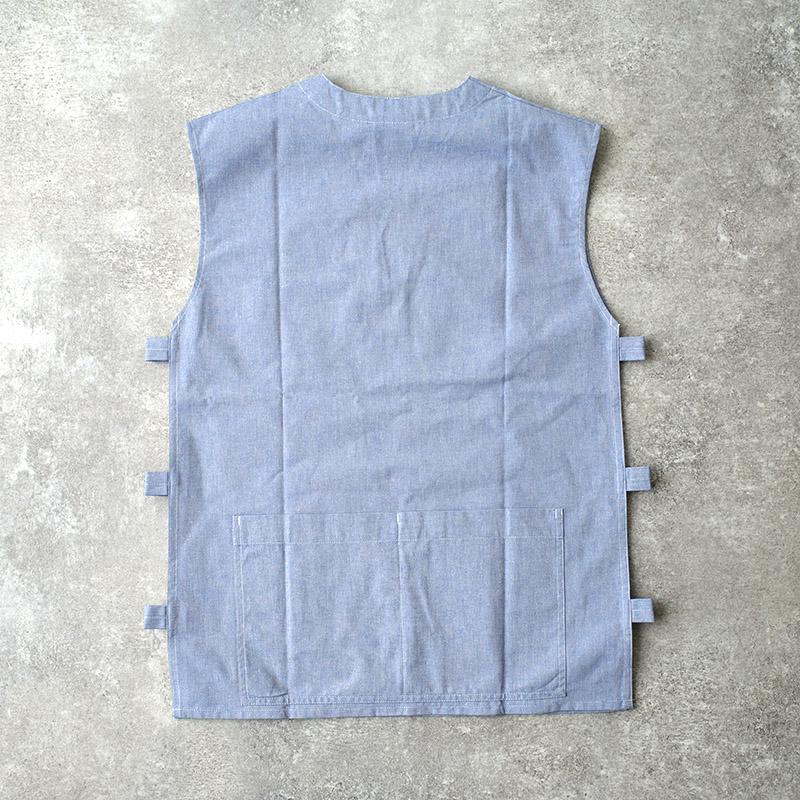 メール便可 フランス軍 GAOベスト シャンブレー サックスブルー デッド