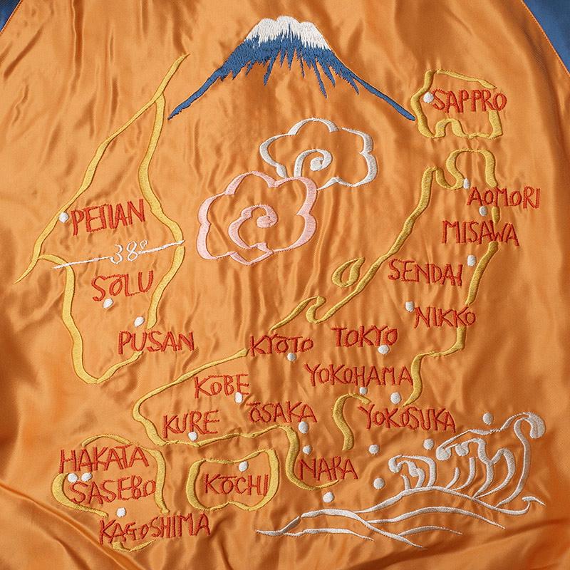TAILORTOYO テーラー東洋 #TT15877 Mid 1950s Style アセテート リバーシブル スカジャン『TIGER HEAD×JAPAN MAP』スーベニア スーヴェニア メンズ 男性 アウの画像