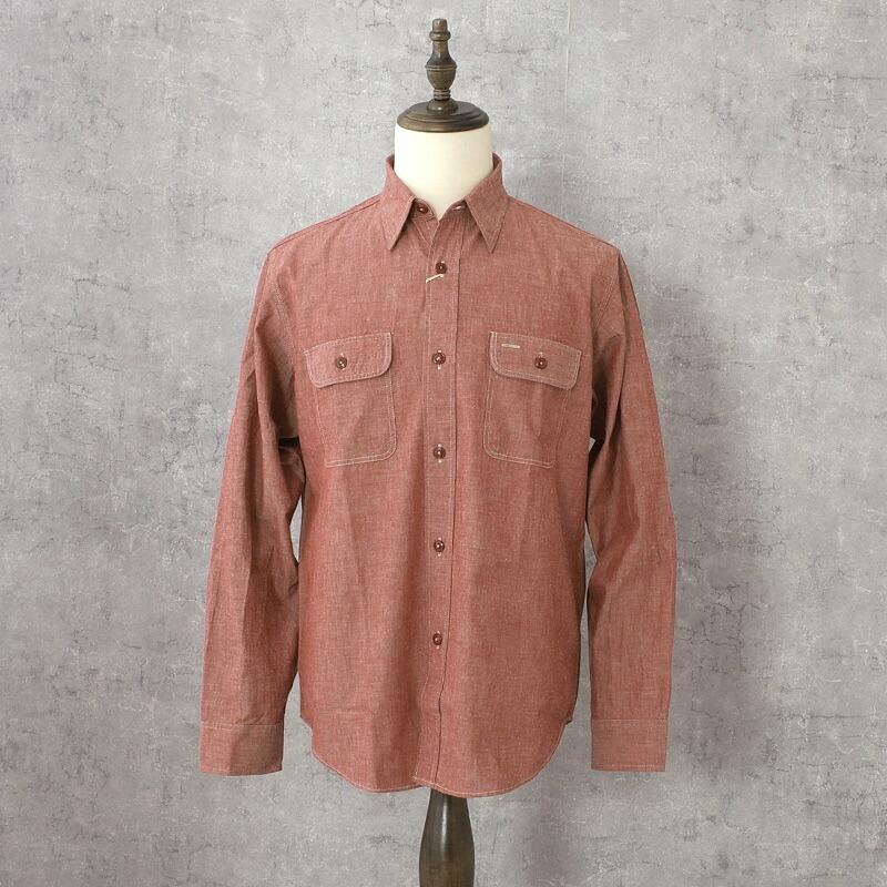 希少✨SUGAR CANE シュガーケーン USA製 シャンブレーシャツ SUGAR CANE SUGARCANE シュガーケーン #SC29682 長袖 レッド
