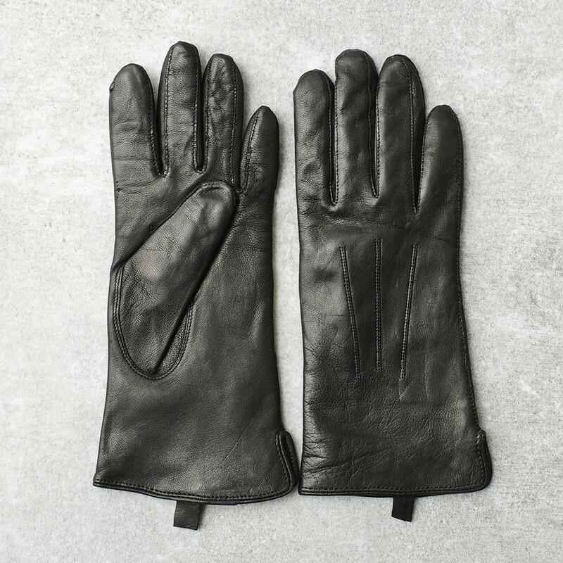 試着のみ◆UNITED ARROWS◆レザーグローブ◆ブラック メール便可 オランダ軍 レザーグローブ ブラック デッドストック
