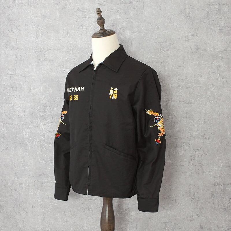 テーラー東洋　ベトナムジャケット　ドラゴンTT15879 ブラック　L TAILOR TOYO テーラー東洋 ベトジャン TT15879 DRAGON ドラゴン 龍