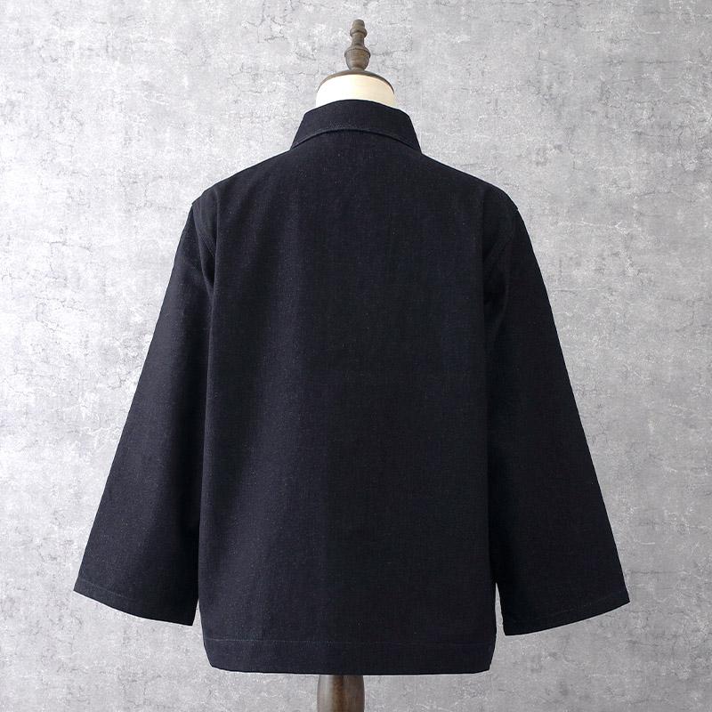 YMCLKY 米軍タイプ NAVY デニムワークジャケット ショールカラー ノン