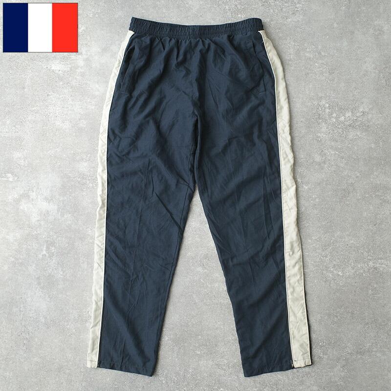 フランス軍 ST CYR トレーニング ジムパンツ H.L.GROUP ネイビー USED