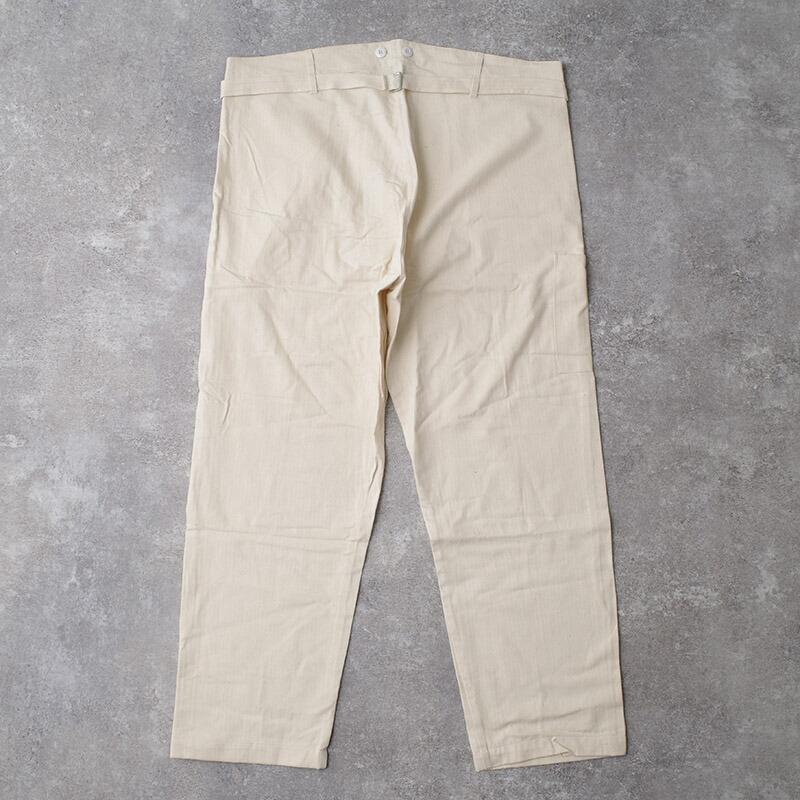 ドイツ軍 ワークパンツ HBT ナチュラル デッドストック PP498NN BW