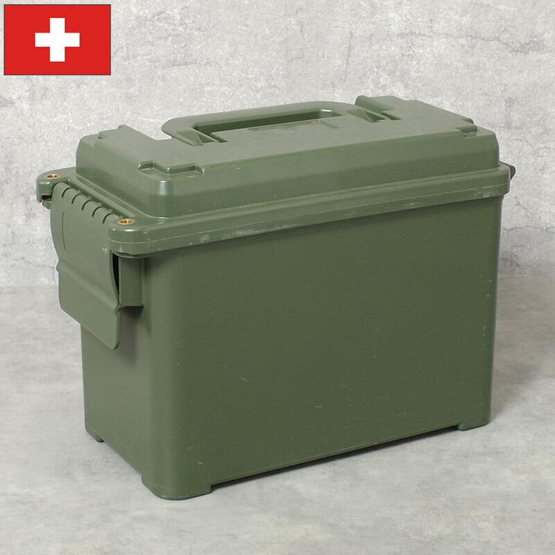 スイス軍 プラスチック アンモボックス オリーブ デッドストック
