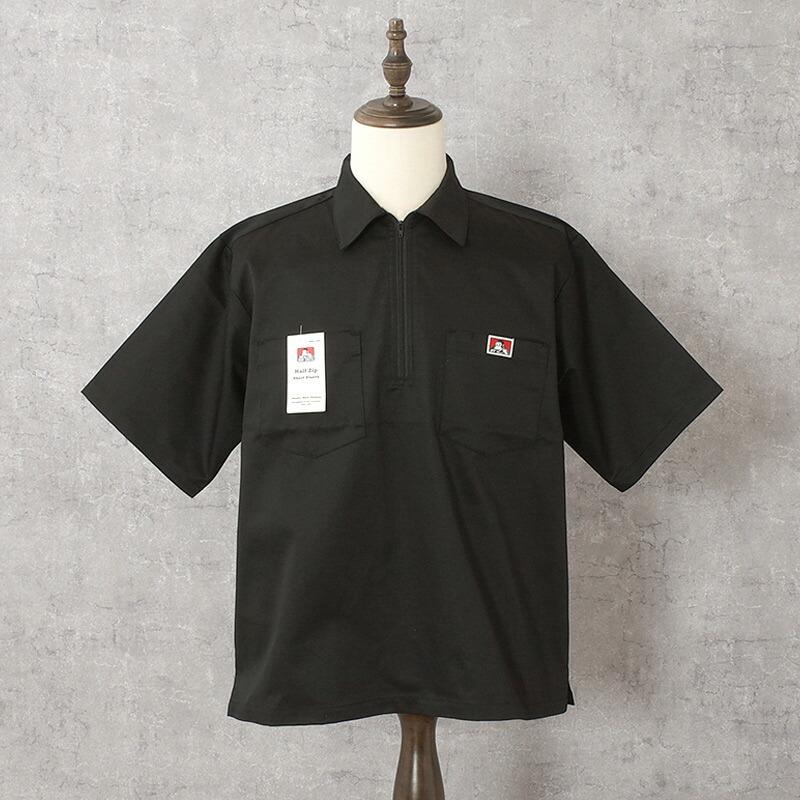 BEN DAVIS ベンデイビス #ND-26580025 1/2 ジップ 半袖 シャツハーフ