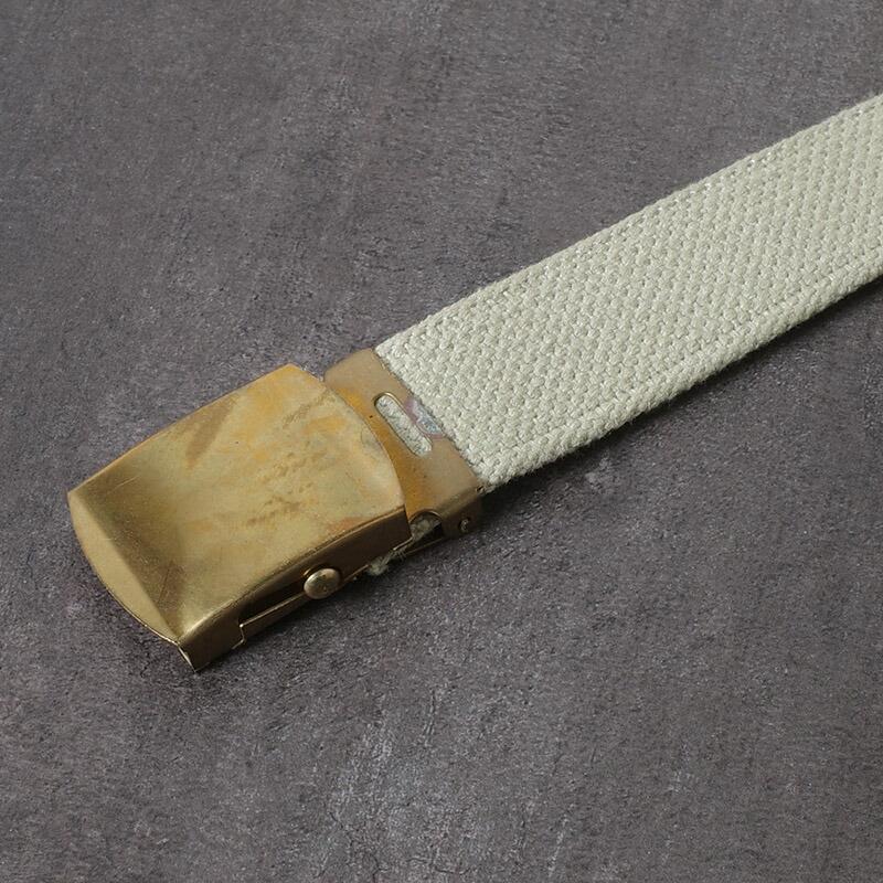 メール便可 オランダ軍 コットン キャンバスベルト カーキ USED