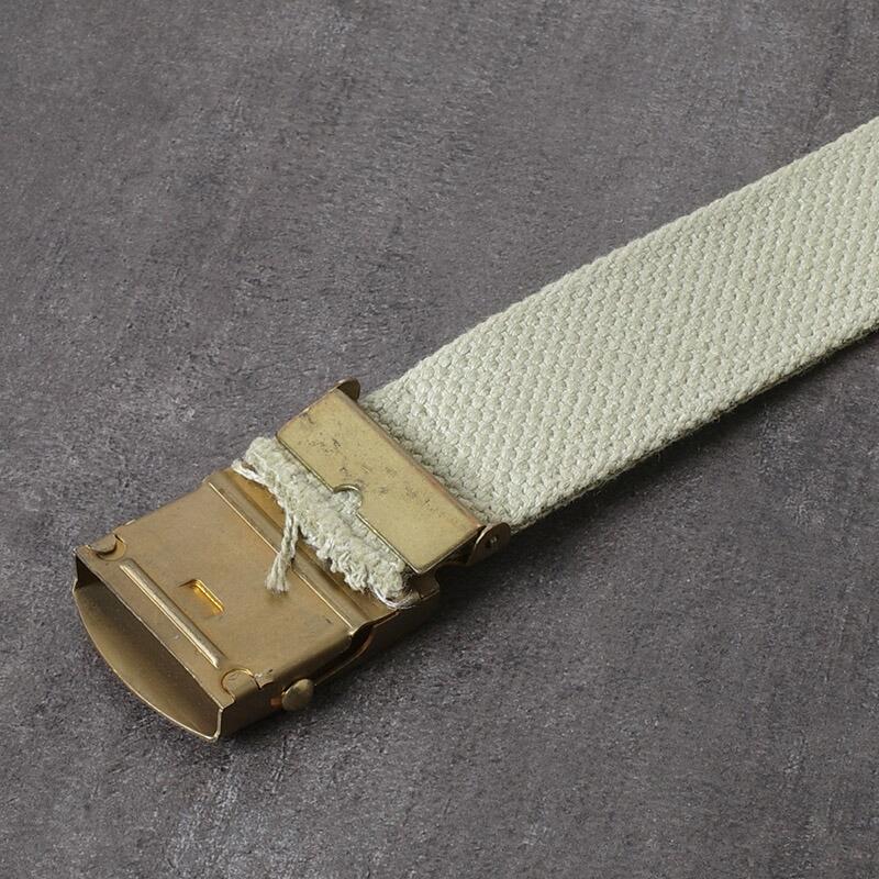 USMC カーキ色 キャンバスベルト 10ポケット MILITARY（ミリタリー） リジェクト 訳あり品 実物 USED フランス軍