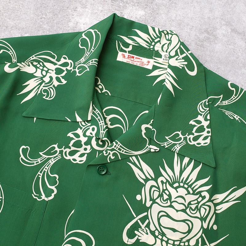SUNSURF サンサーフ #SS29601 長袖 レーヨン アロハシャツ『